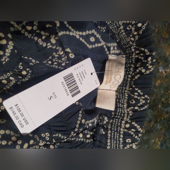 Anthropologie Black and Cream Mini Skirt - Picture 3 of 6